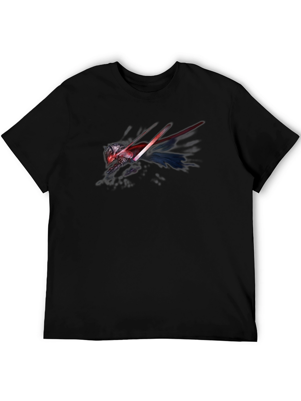 Sci-Fi Warrior Graphic Black T-Shirt