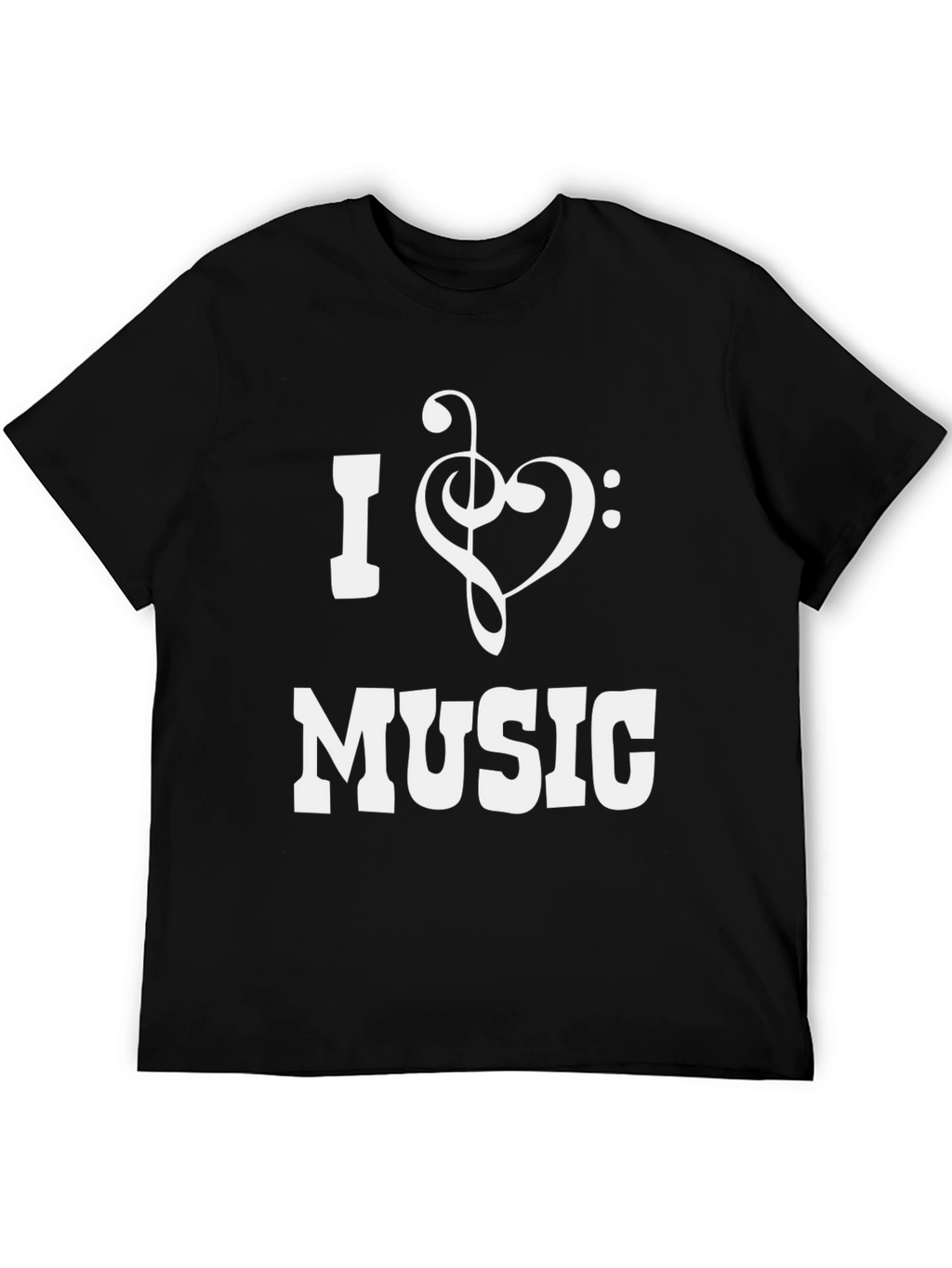 I Heart Music Graphic T-Shirt - Black Cotton Tee