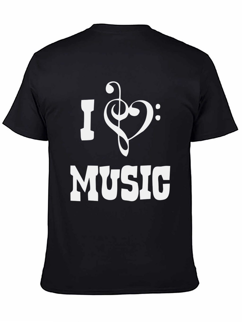 I Heart Music Graphic T-Shirt - Black Cotton Tee