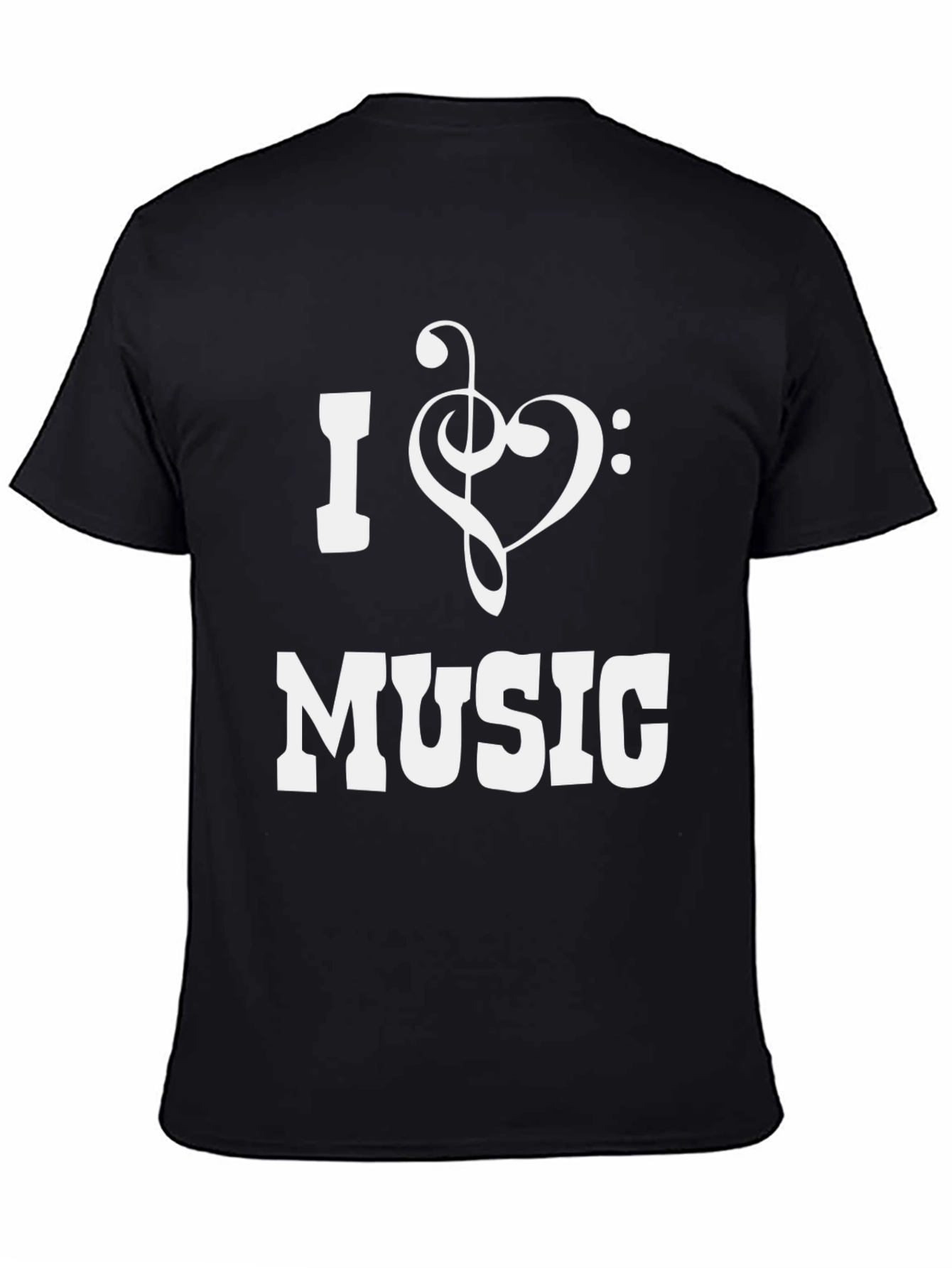 I Heart Music Graphic T-Shirt - Black Cotton Tee