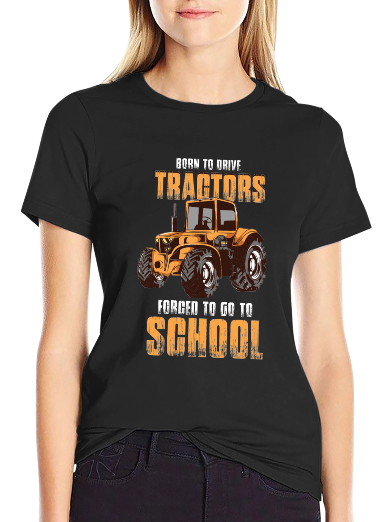 Born to Drive Tractors Forged for School T-Shirt
