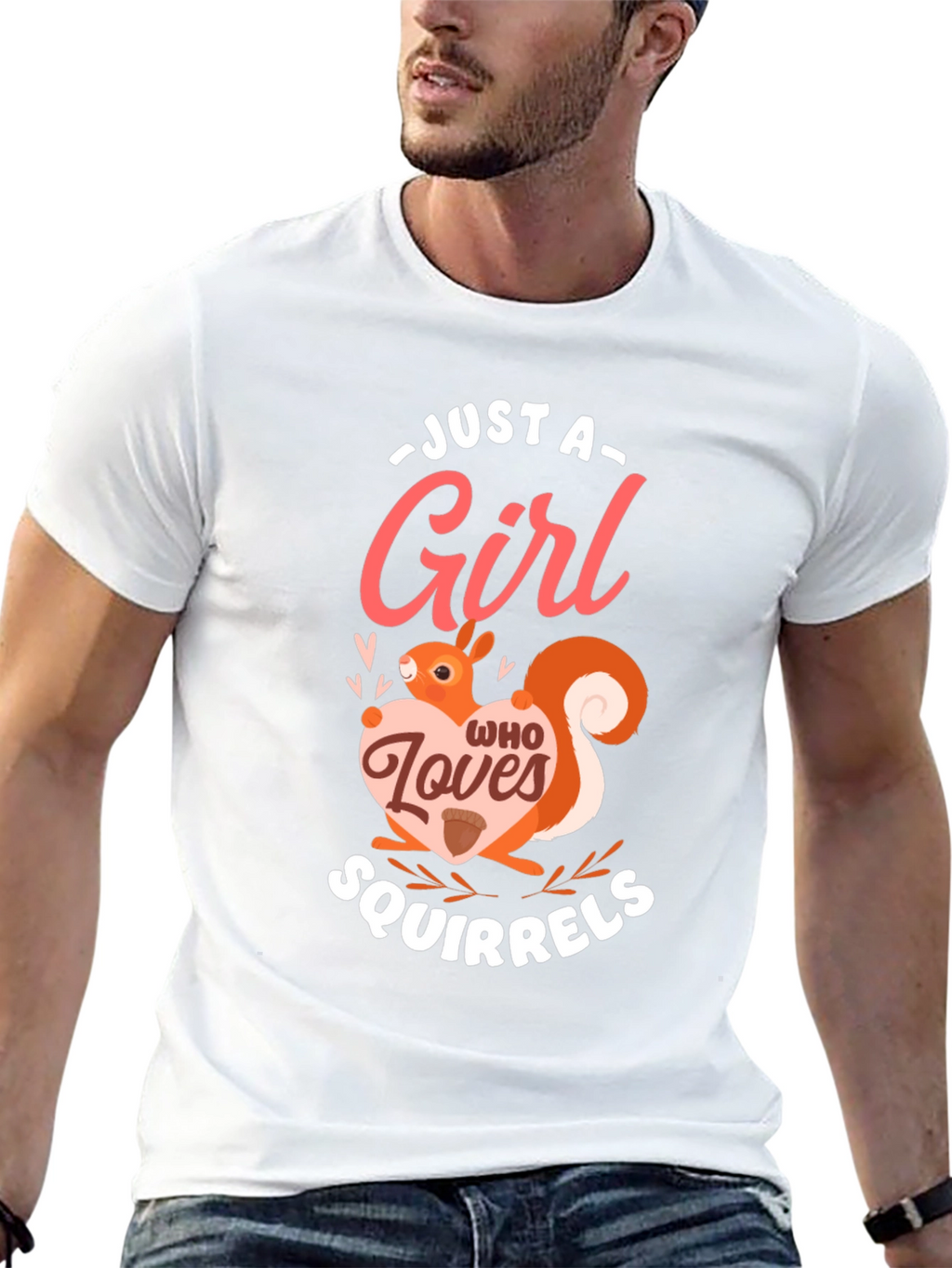 Squirrel Lover Womens Graphic Tee - Black