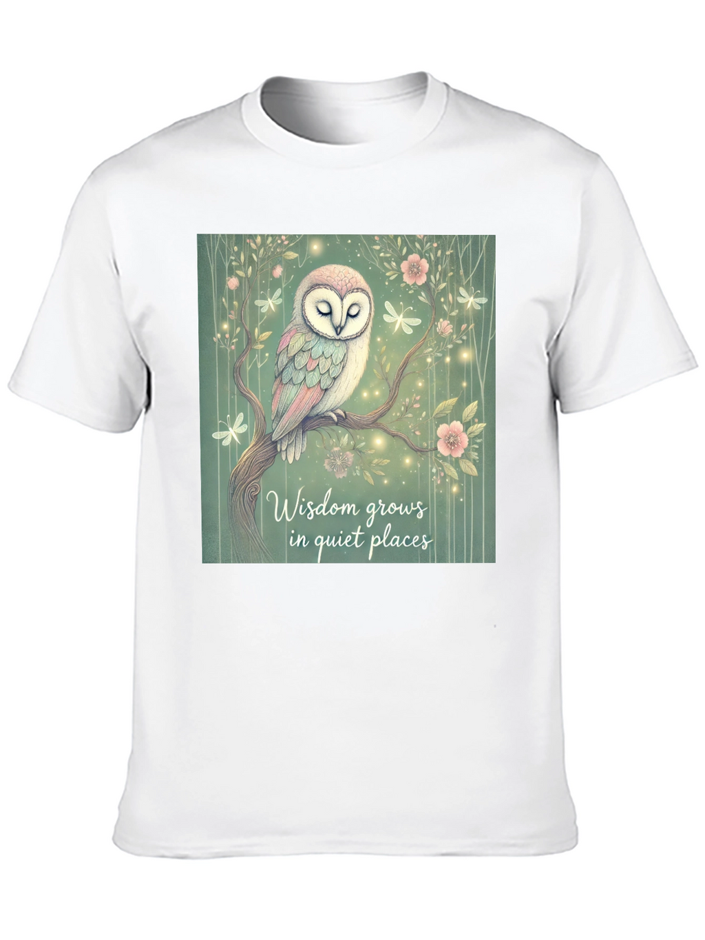 Wisdom Grows Owl Graphic T-Shirt