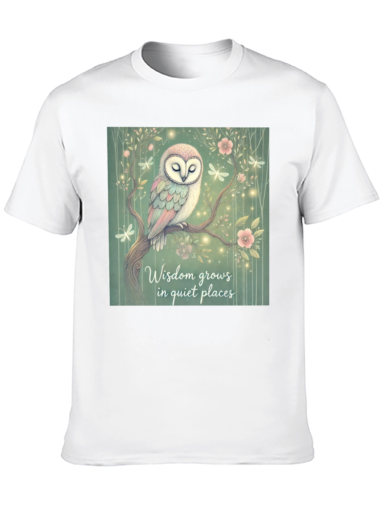 Wisdom Grows Owl Graphic T-Shirt