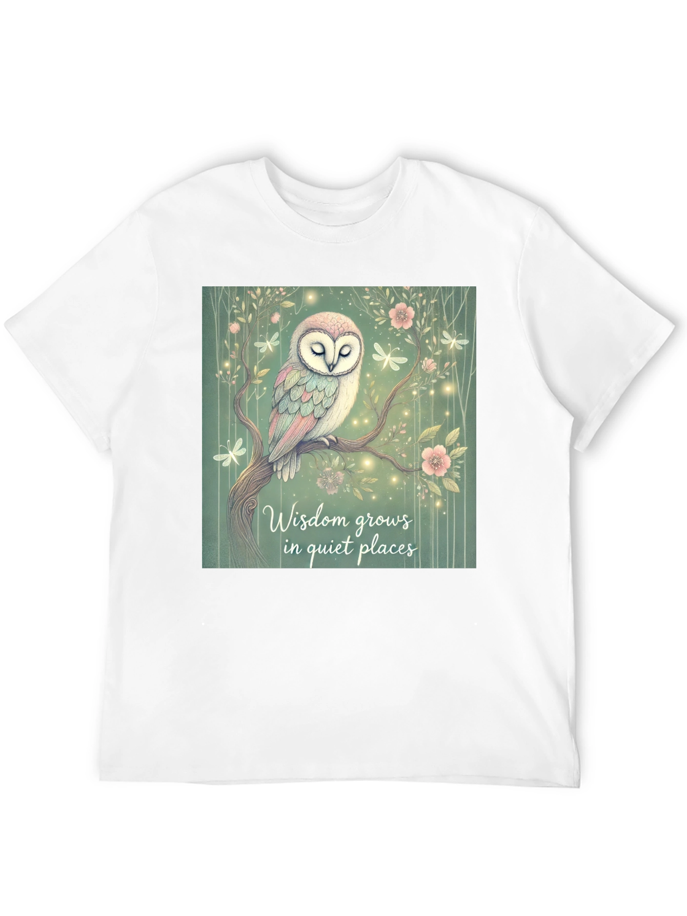 Wisdom Grows Owl Graphic T-Shirt