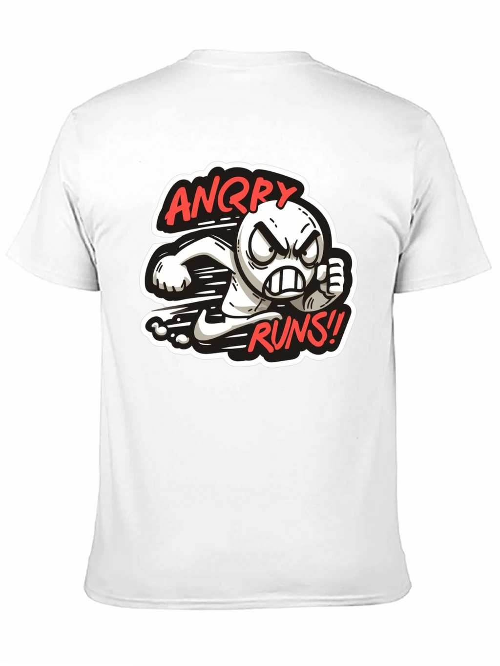 Angry Runs T-Shirt - Mens Black Graphic Tee