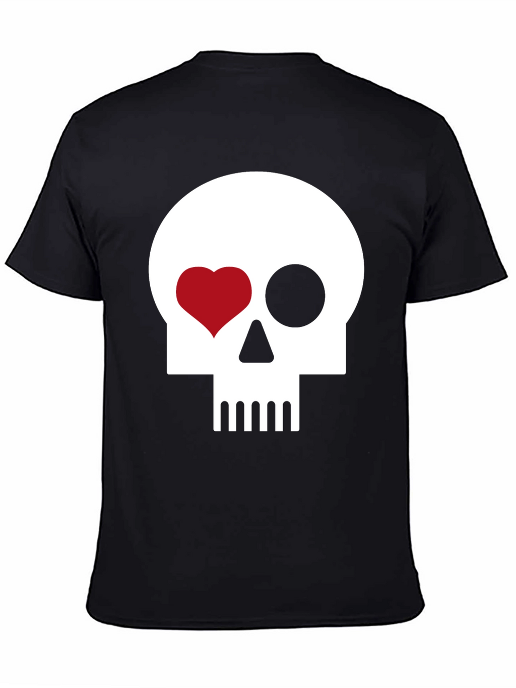 Skull Heart Eye Black T-Shirt