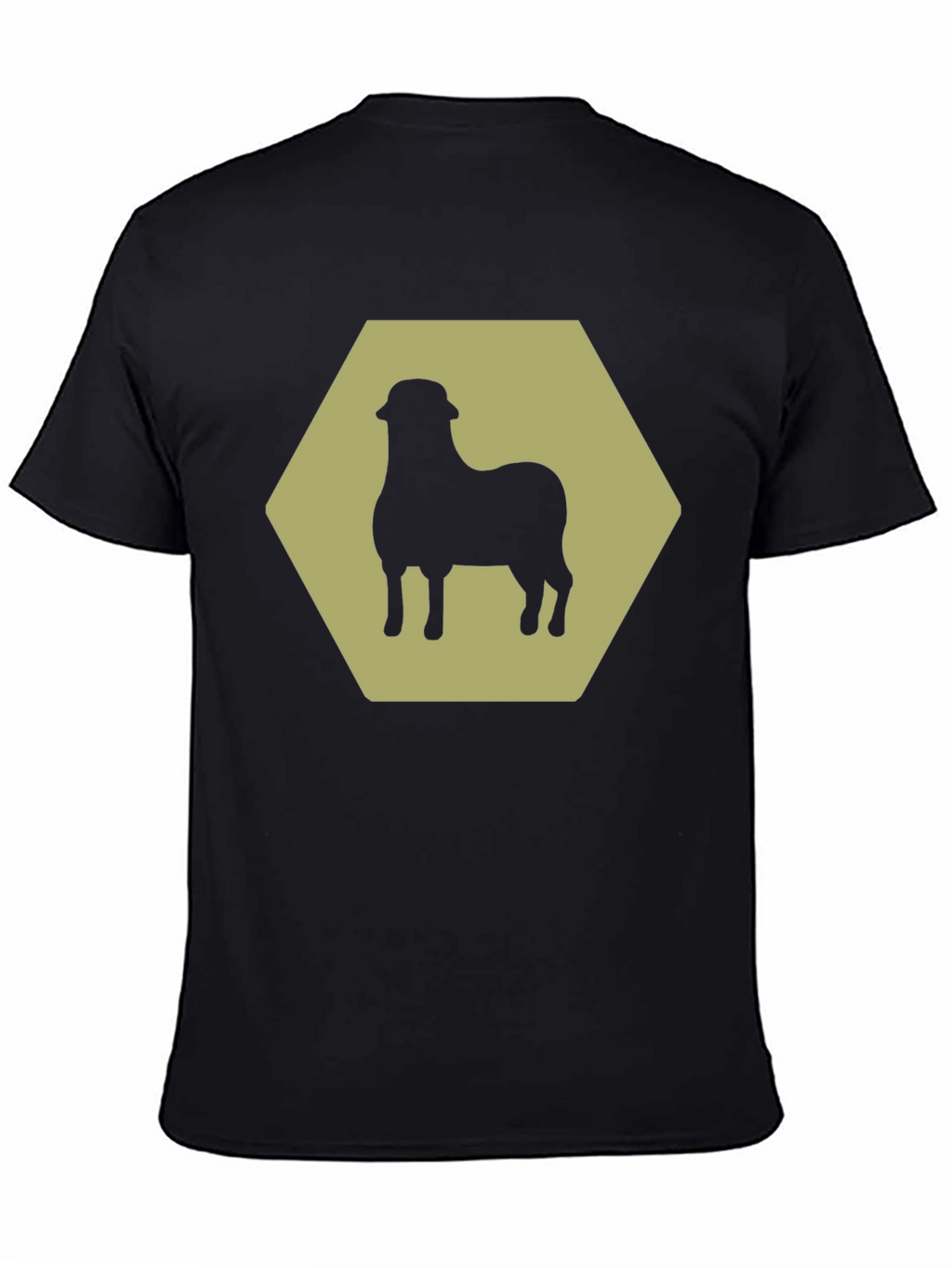 Sheep Hexagon Graphic Tee - Black