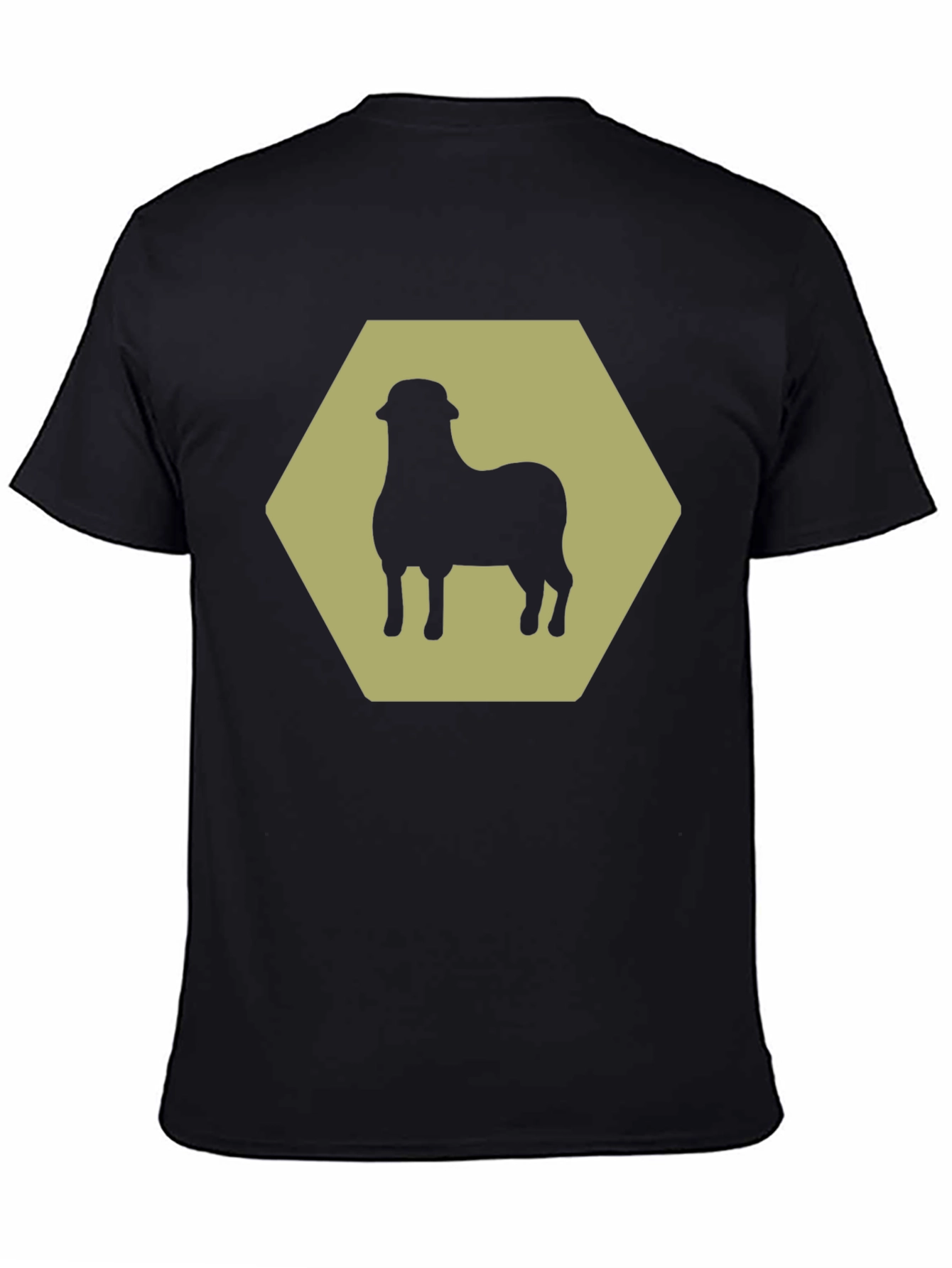 Sheep Hexagon Graphic Tee - Black