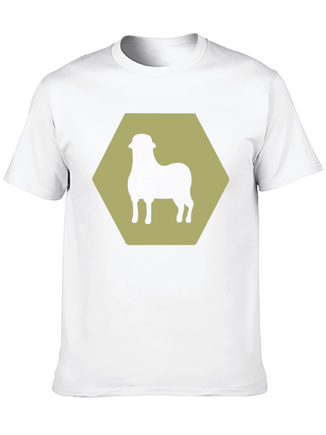 Sheep Hexagon Graphic Tee - Black