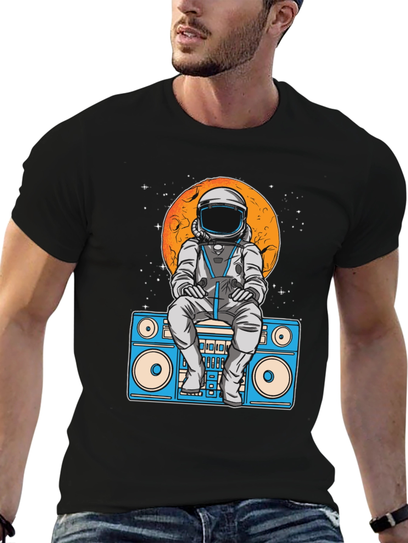 Astronaut Boombox Graphic Tee