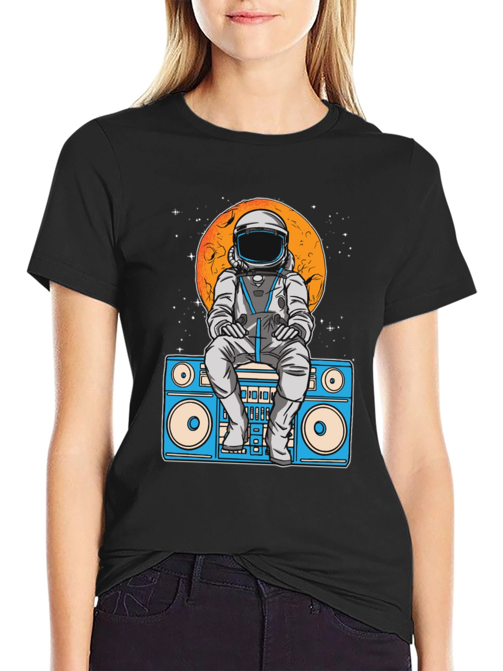Astronaut Boombox Graphic Tee