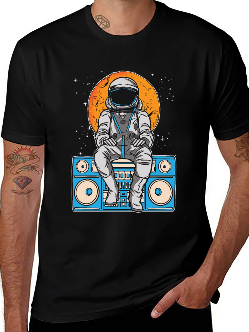 Astronaut Boombox Graphic Tee
