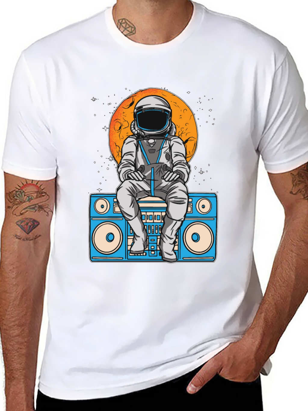 Astronaut Boombox Graphic Tee