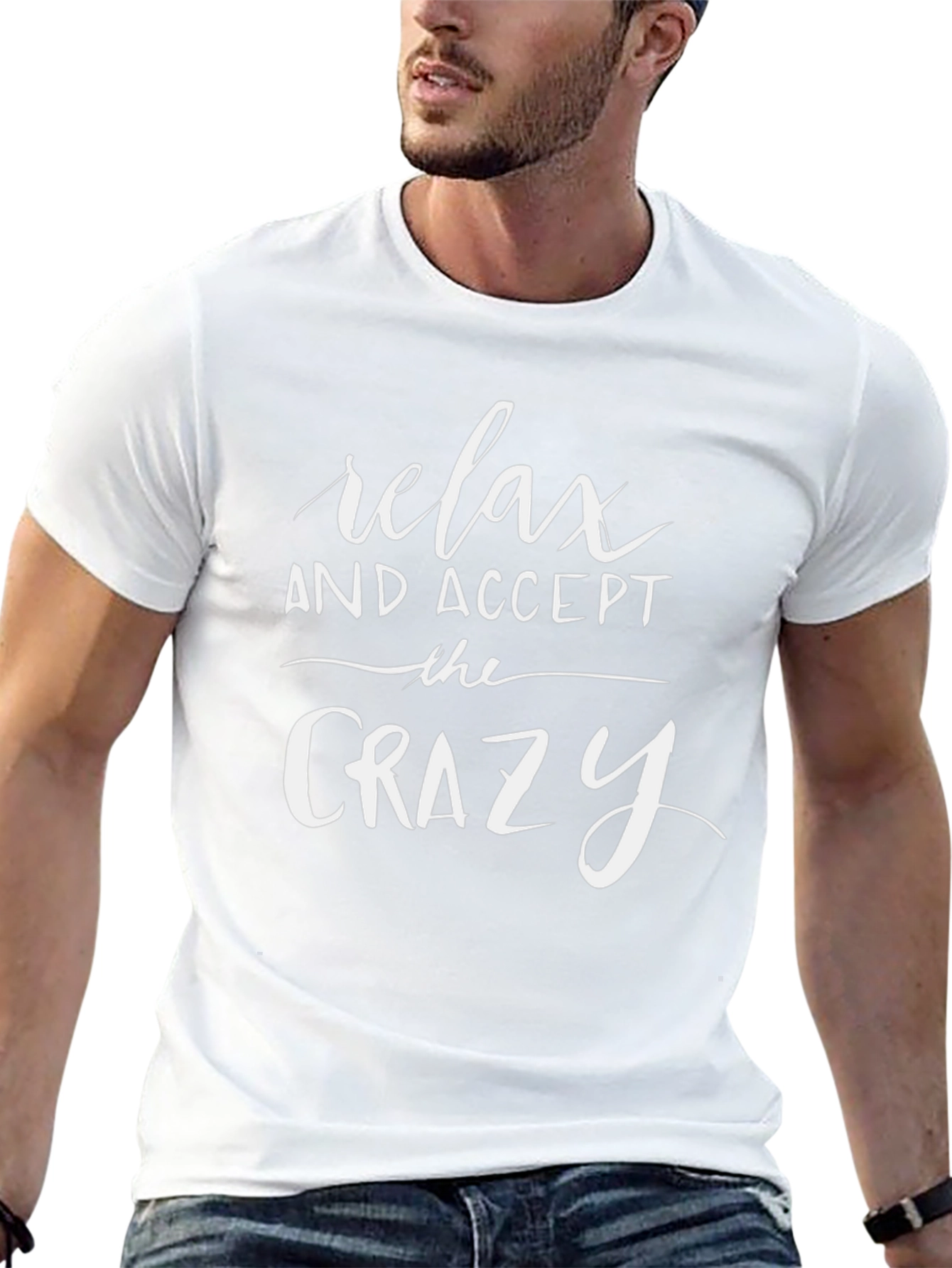 Relax and Accept the Crazy Black T-Shirt
