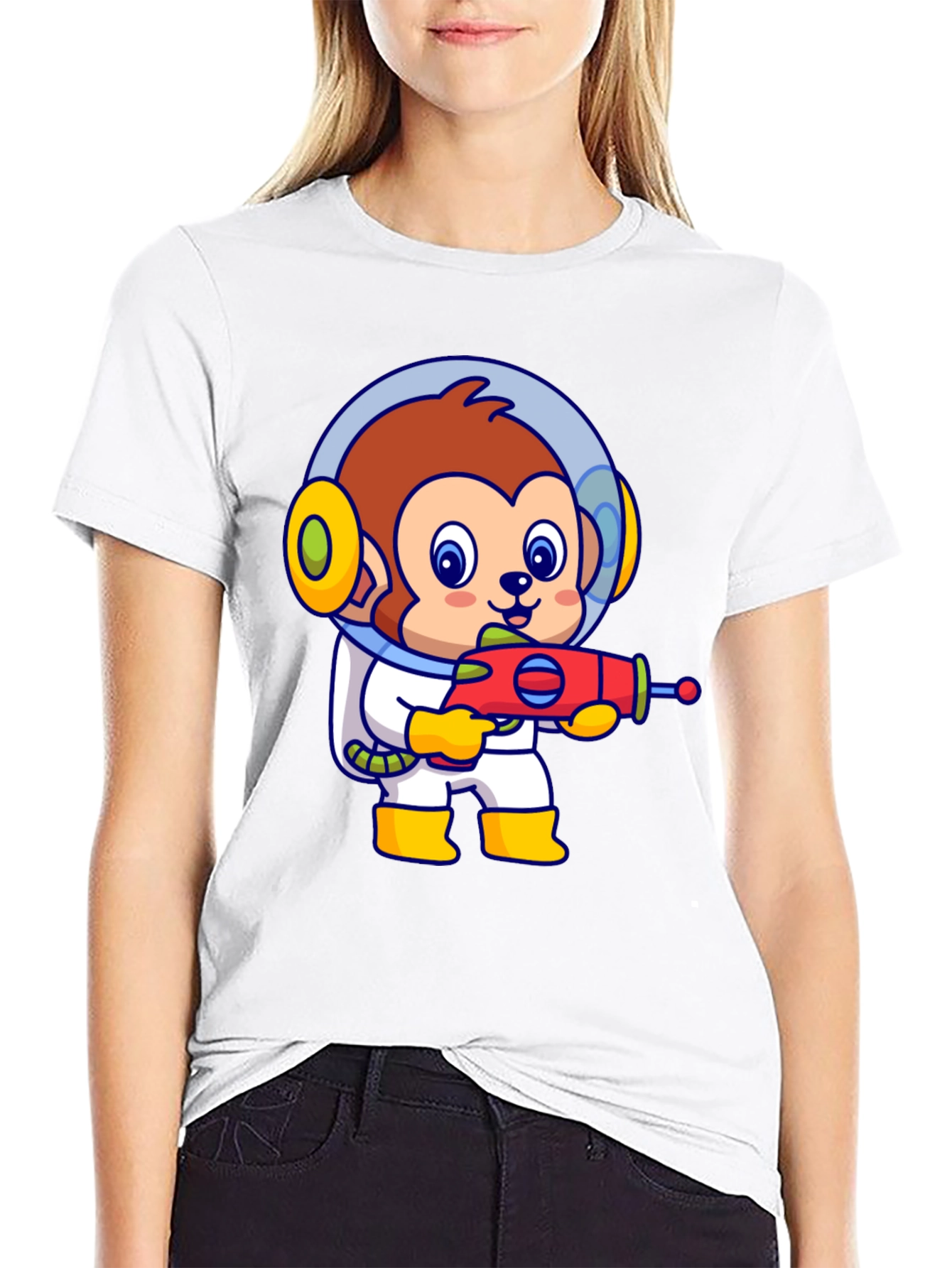 Astronaut Monkey T-Shirt - Fun Space Design