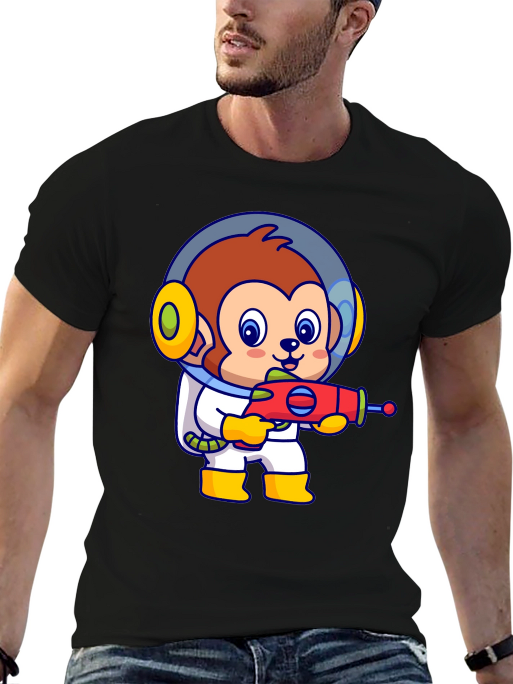 Astronaut Monkey T-Shirt - Fun Space Design