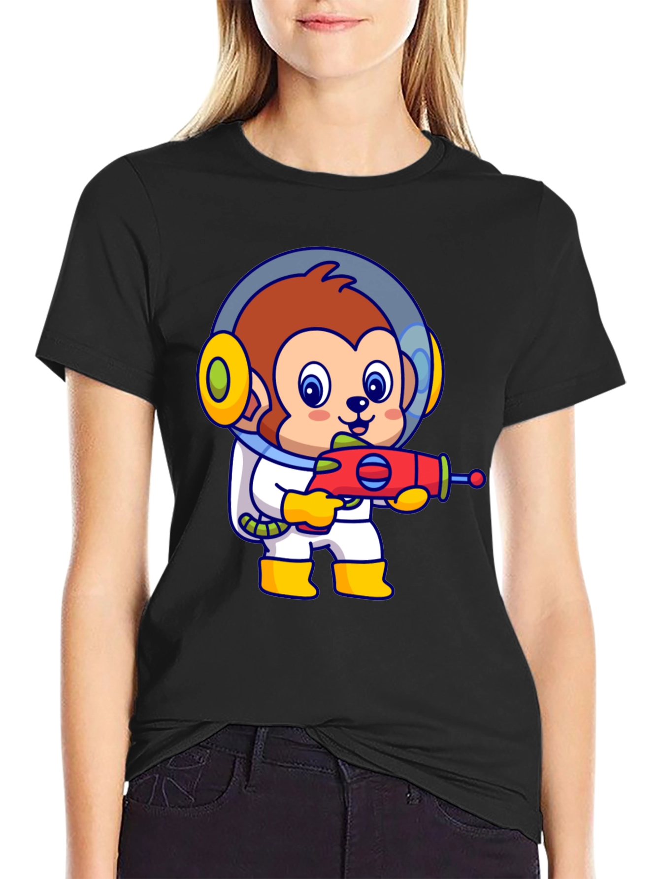 Astronaut Monkey T-Shirt - Fun Space Design
