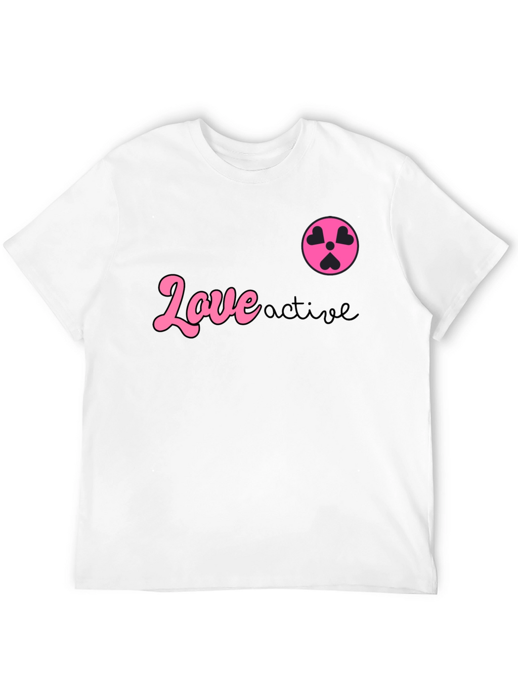 Love Active Graphic Tee - Black Cotton T-Shirt