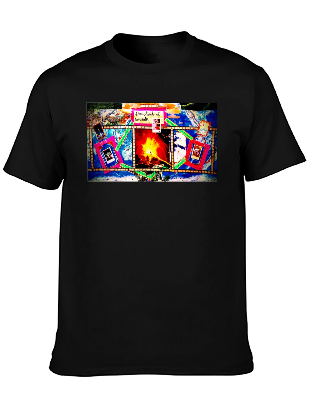 Unique Graphic Print Black T-Shirt