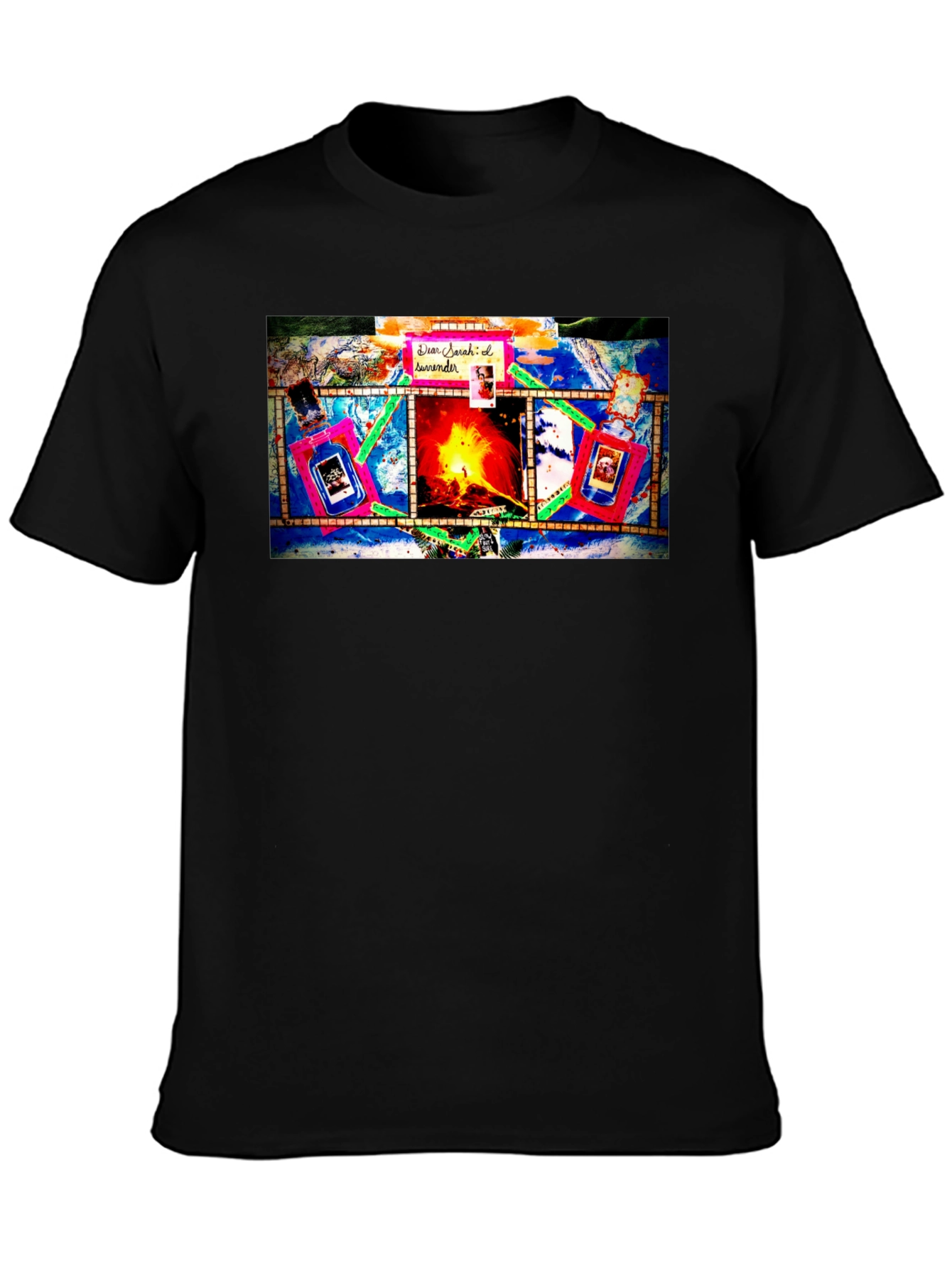 Unique Graphic Print Black T-Shirt