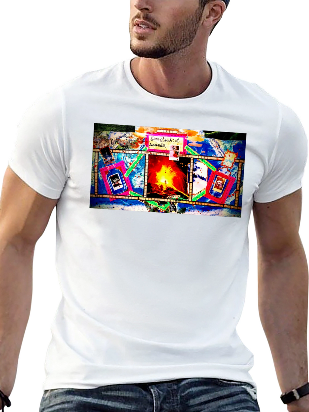Unique Graphic Print Black T-Shirt