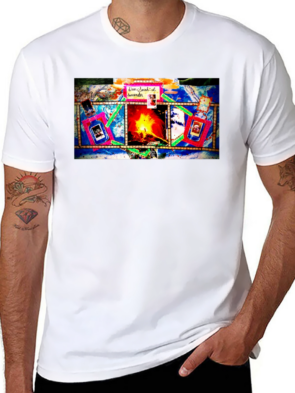 Unique Graphic Print Black T-Shirt