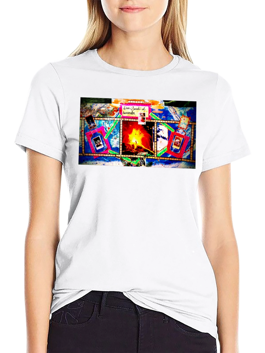 Unique Graphic Print Black T-Shirt