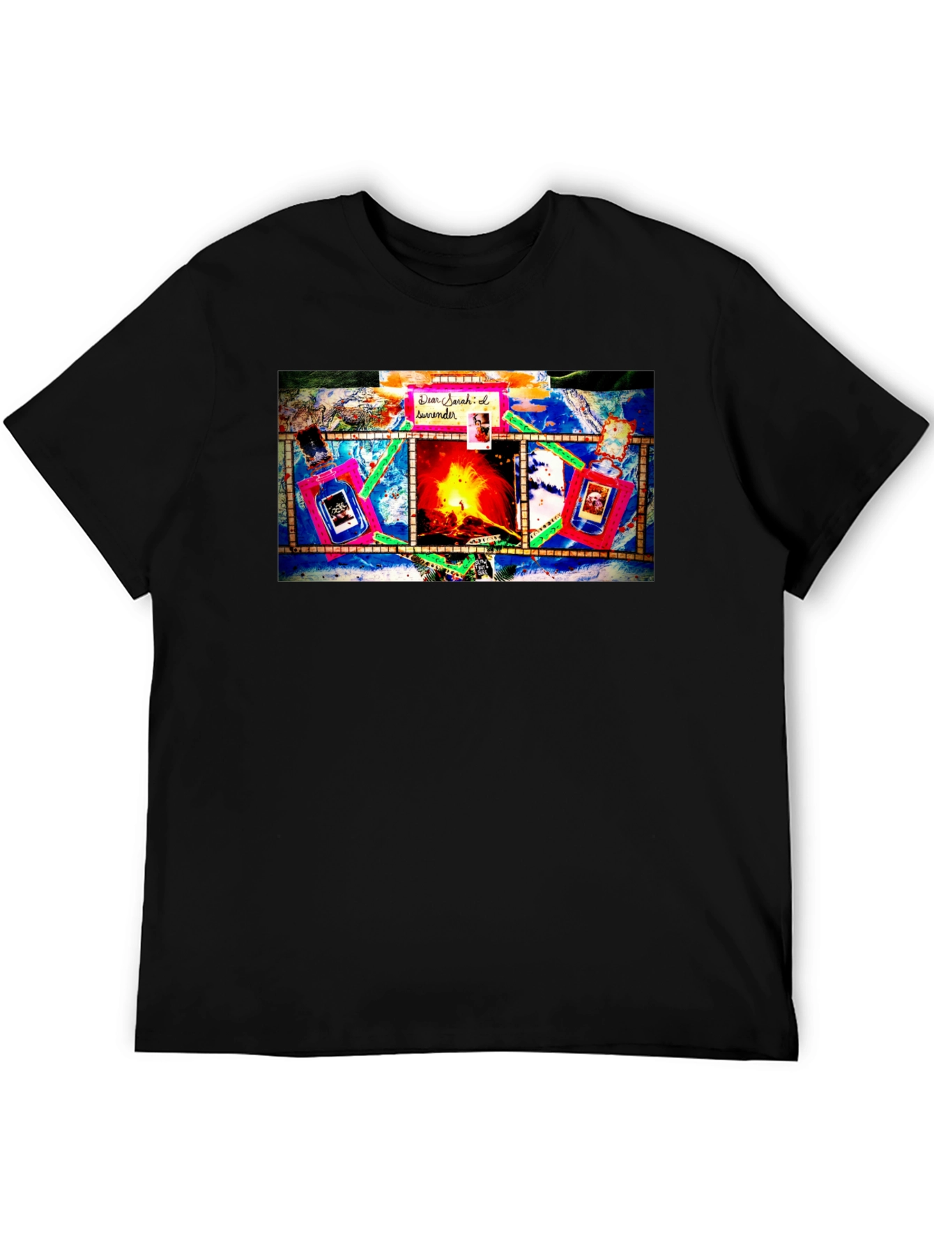 Unique Graphic Print Black T-Shirt