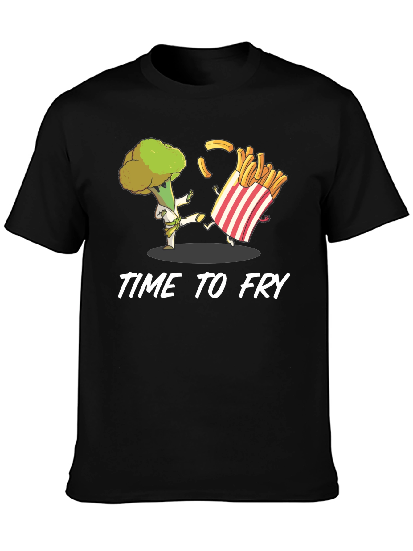Time to Fry T-Shirt - Broccoli Karate vs. Fries