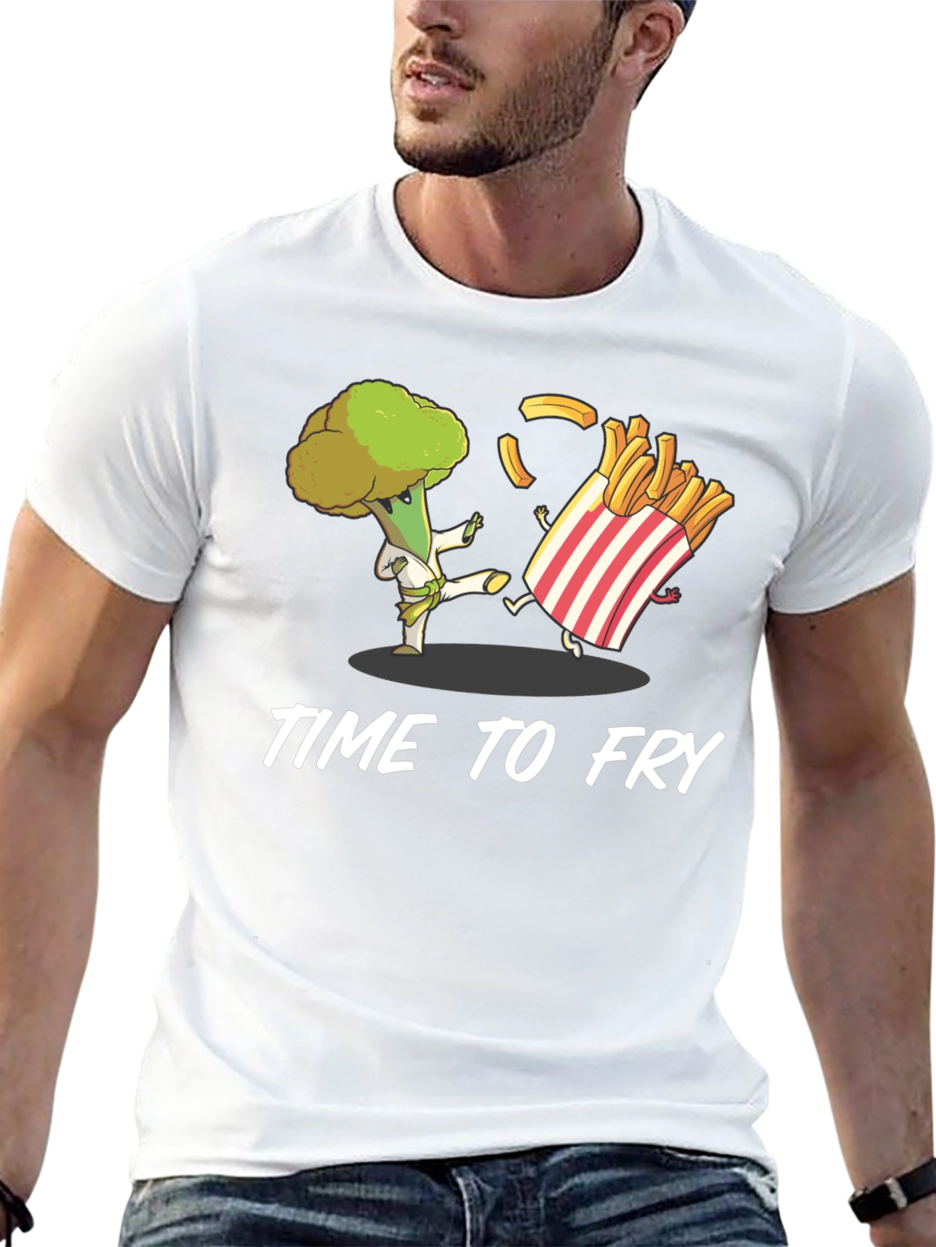 Time to Fry T-Shirt - Broccoli Karate vs. Fries
