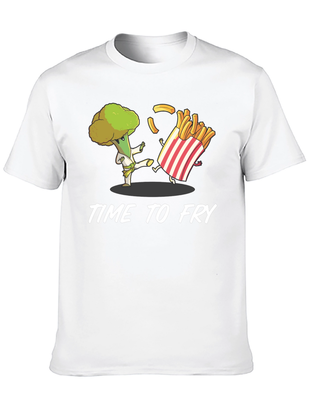 Time to Fry T-Shirt - Broccoli Karate vs. Fries