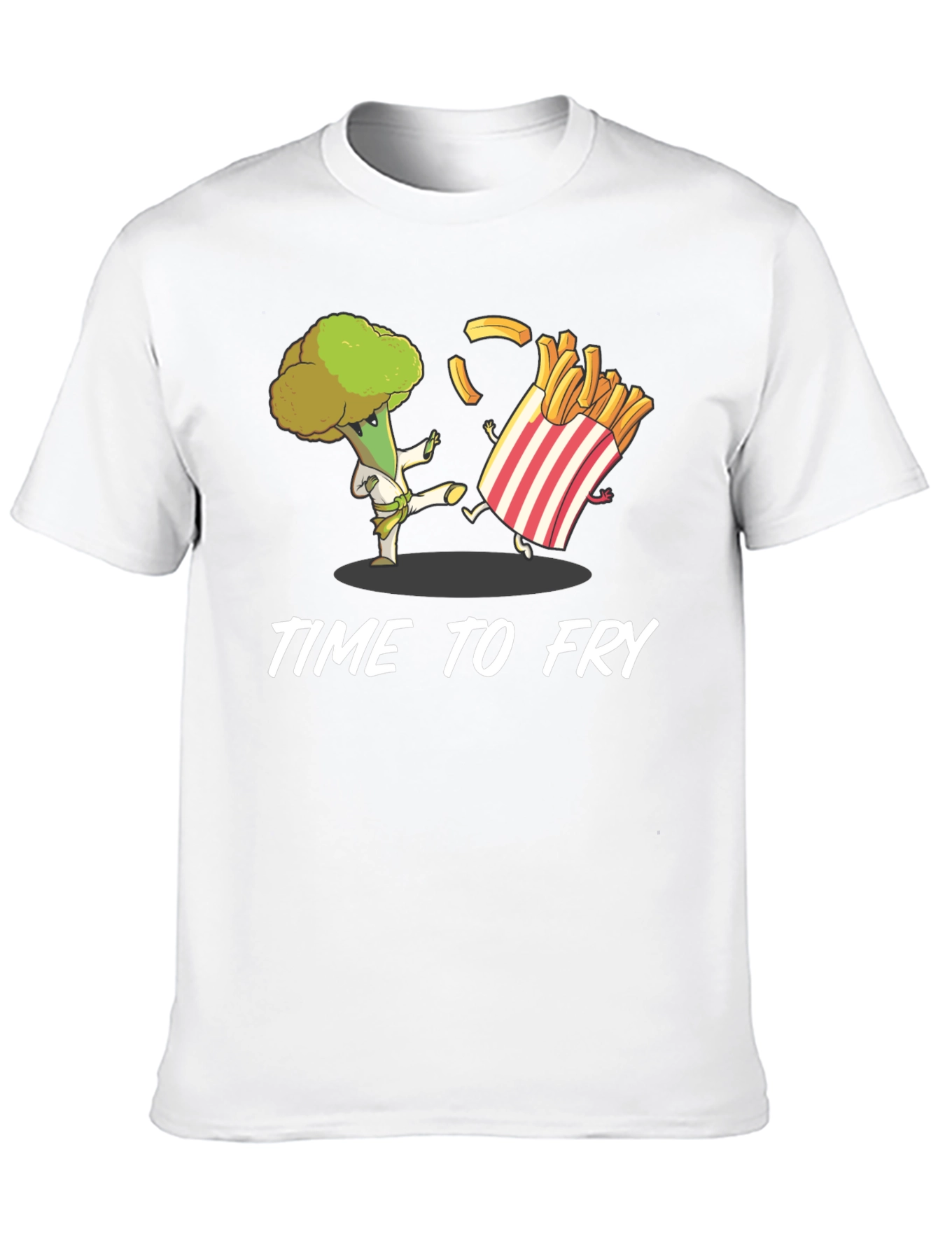 Time to Fry T-Shirt - Broccoli Karate vs. Fries