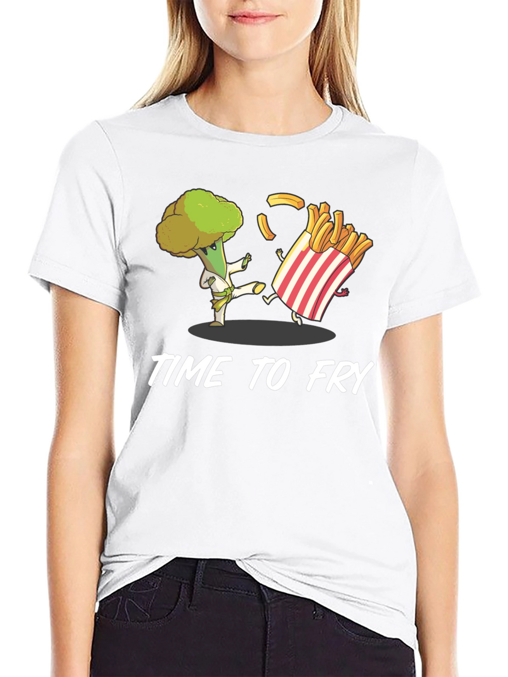 Time to Fry T-Shirt - Broccoli Karate vs. Fries