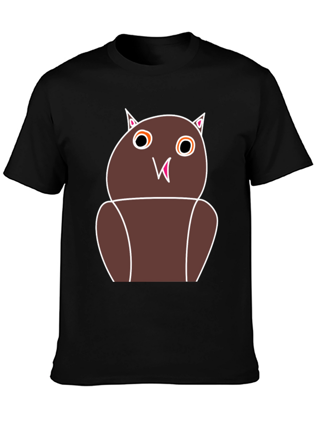 Funny Owl Graphic Tee - Unisex Black T-Shirt