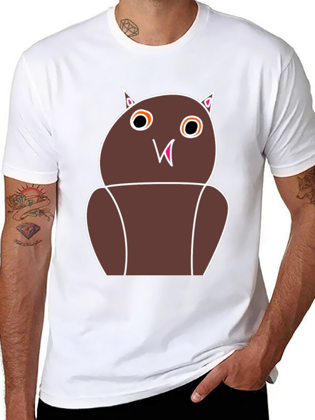 Funny Owl Graphic Tee - Unisex Black T-Shirt