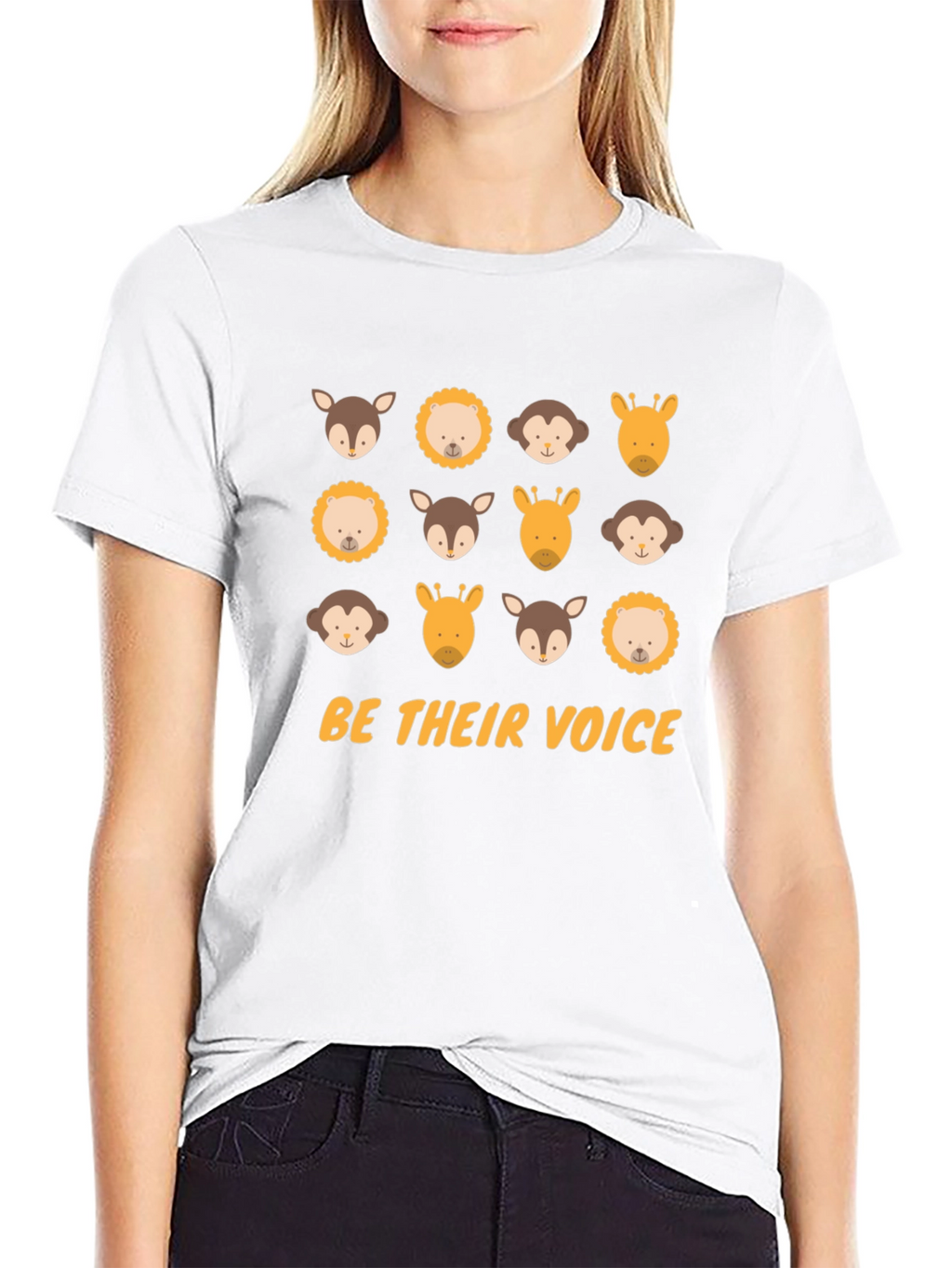 Be Their Voice Animal T-Shirt - Black Cotton Tee