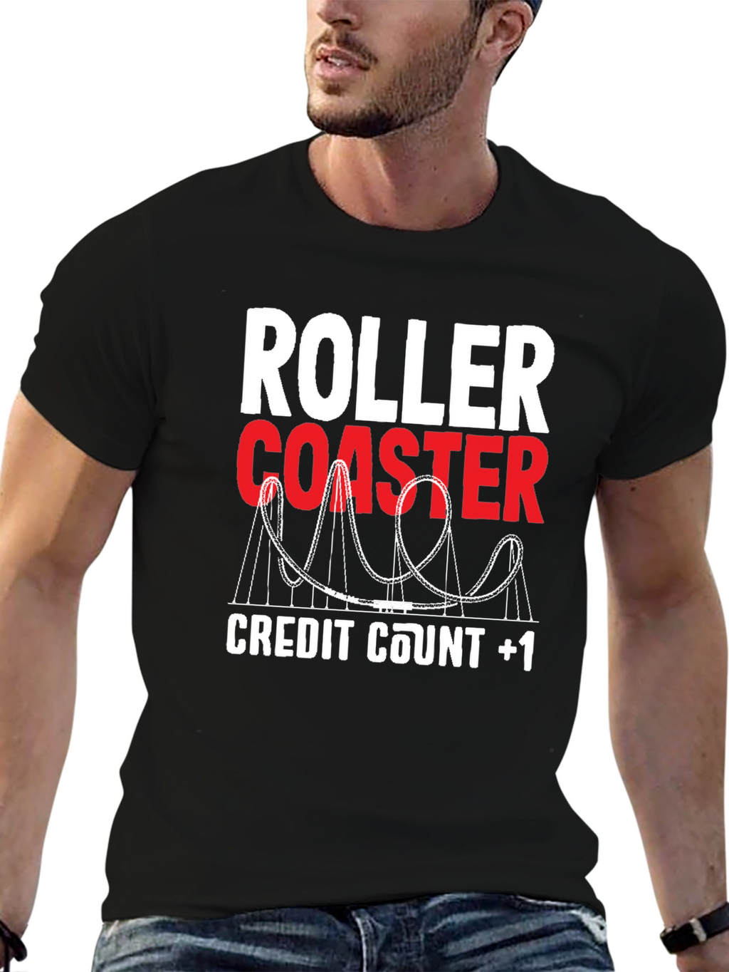 Roller Coaster Credit Count +1 Tee