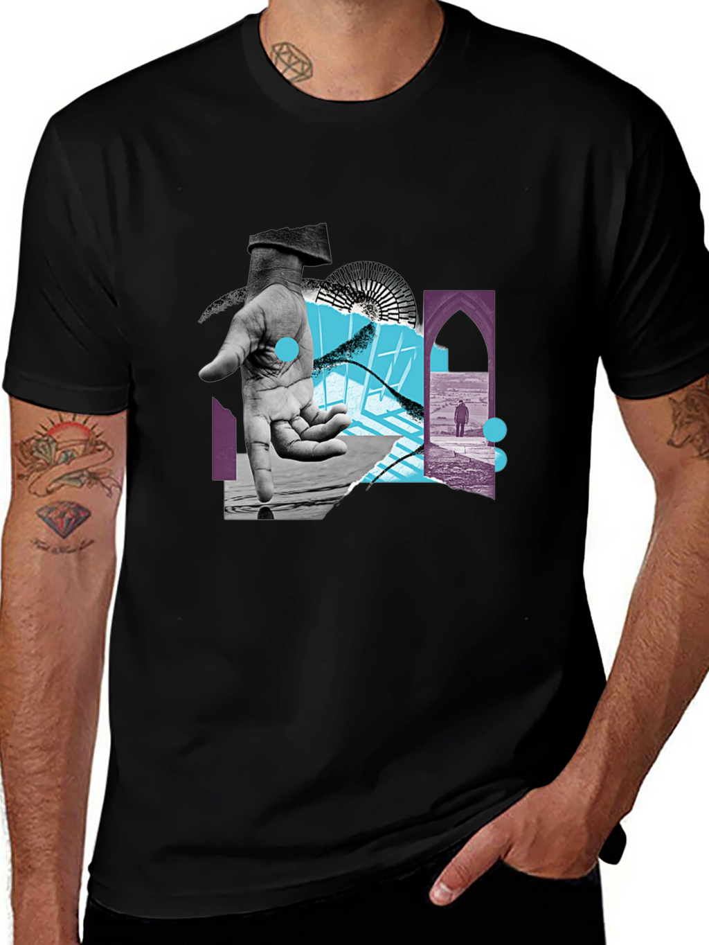 Abstract Graphic Print Tee - Modern Art T-Shirt