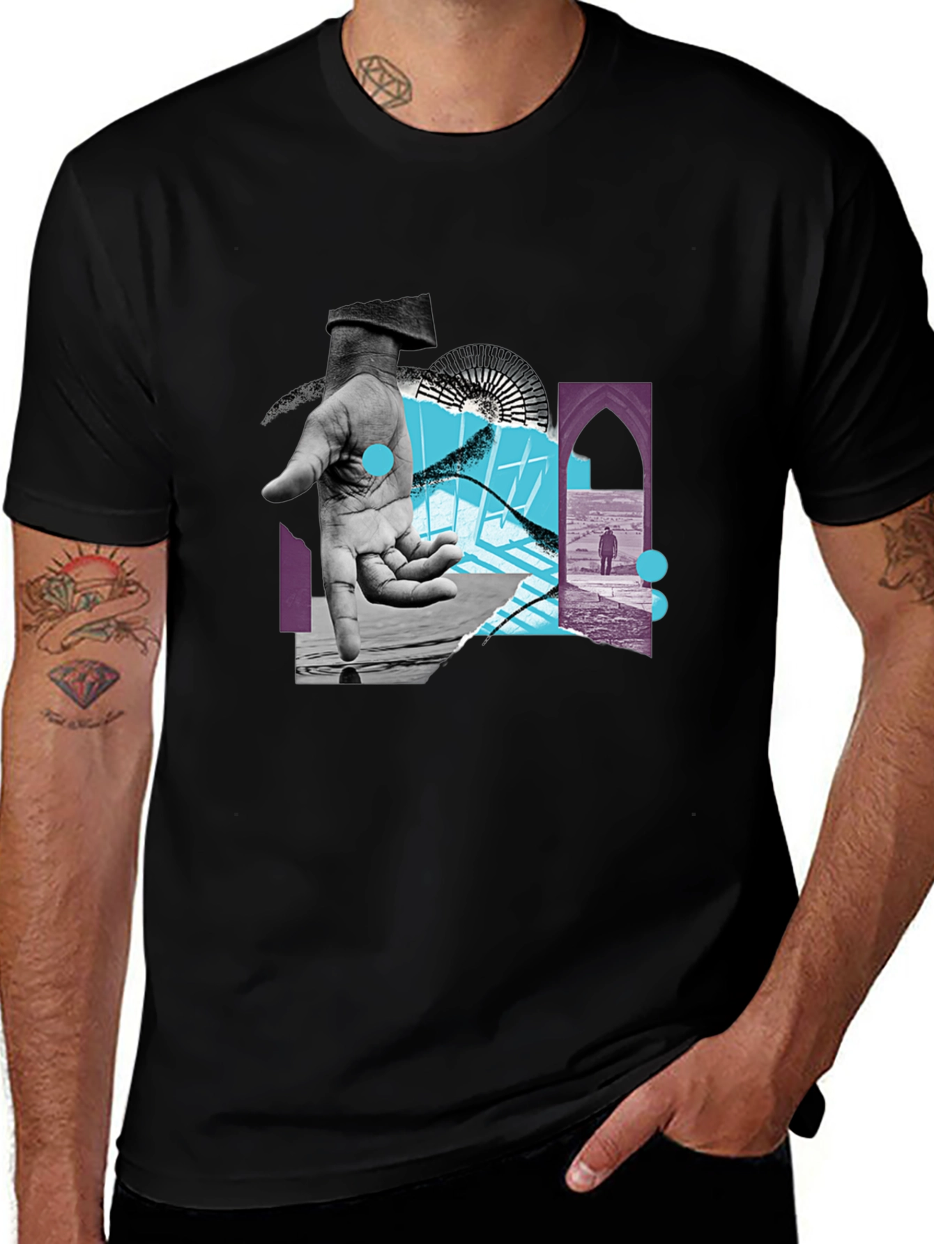 Abstract Graphic Print Tee - Modern Art T-Shirt
