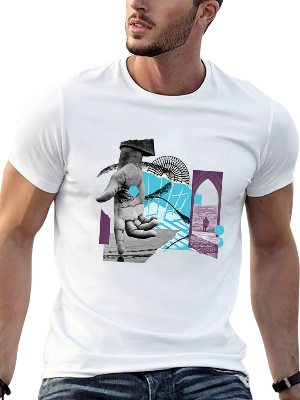 Abstract Graphic Print Tee - Modern Art T-Shirt