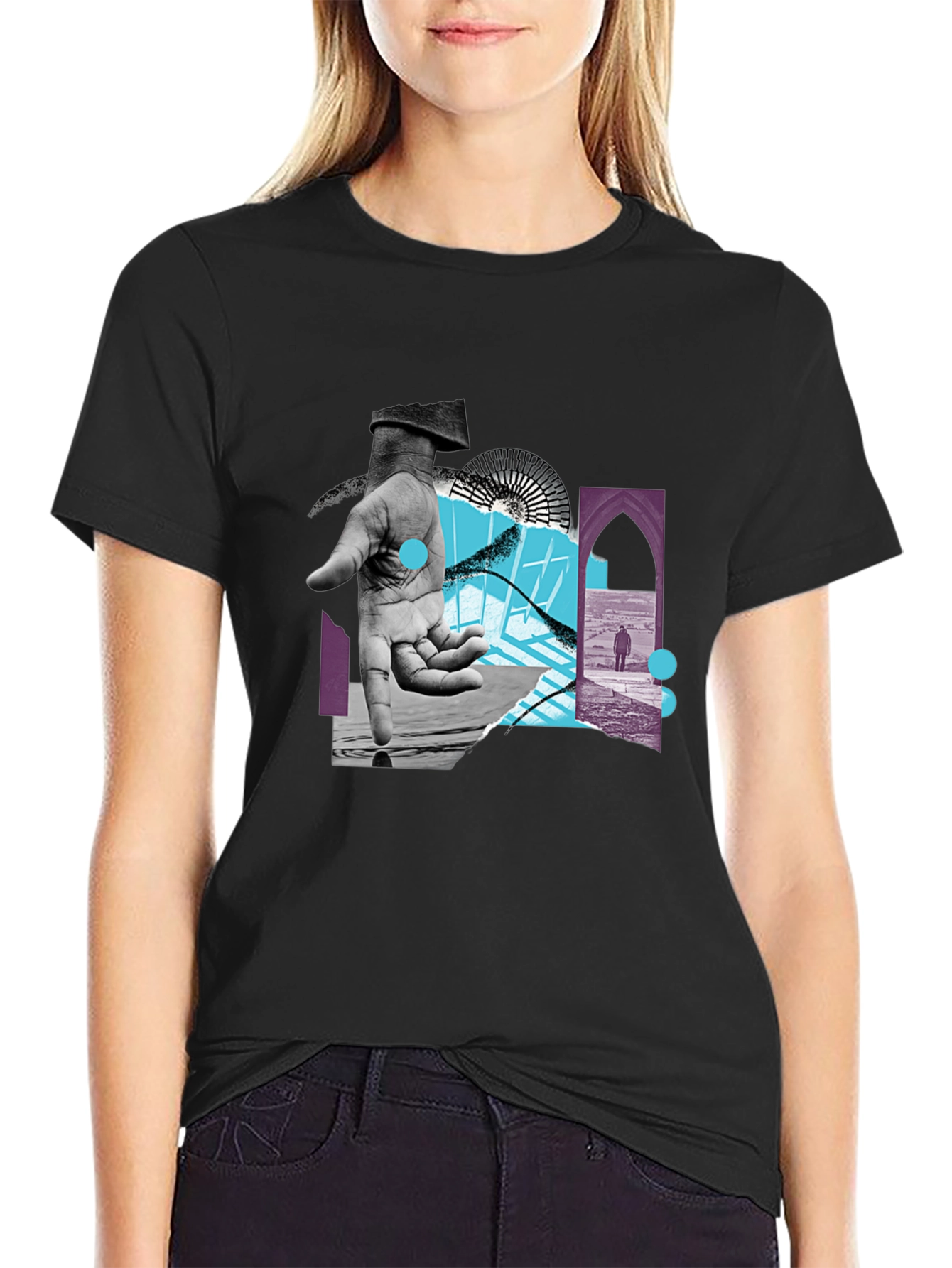 Abstract Graphic Print Tee - Modern Art T-Shirt