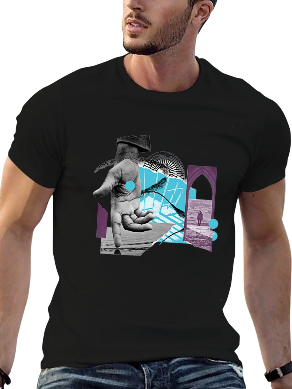 Abstract Graphic Print Tee - Modern Art T-Shirt