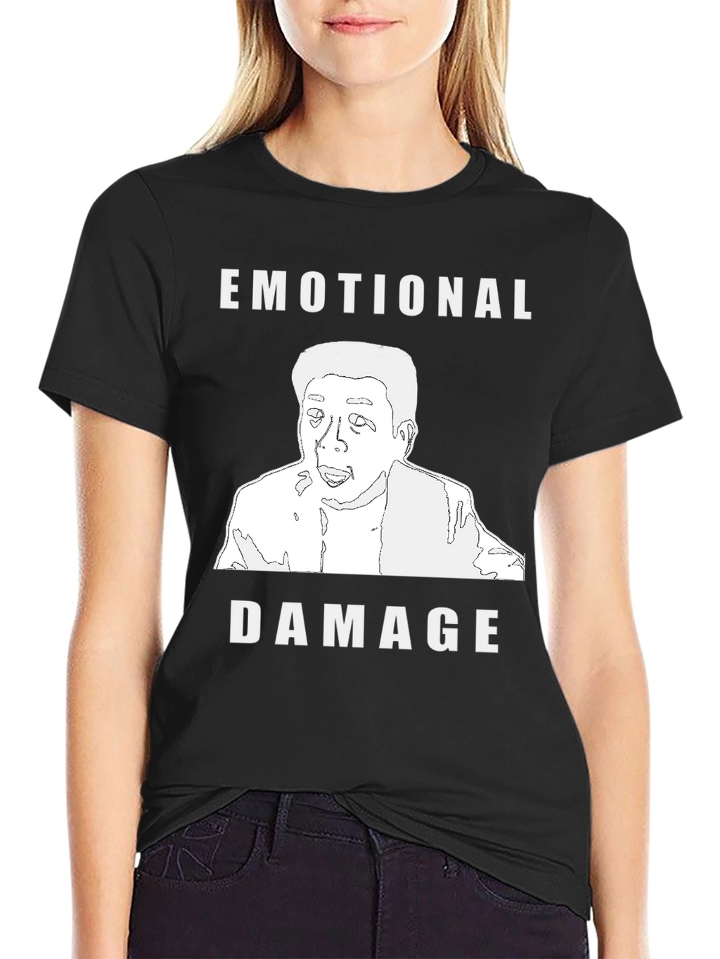 Emotional Damage Graphic T-Shirt - Black