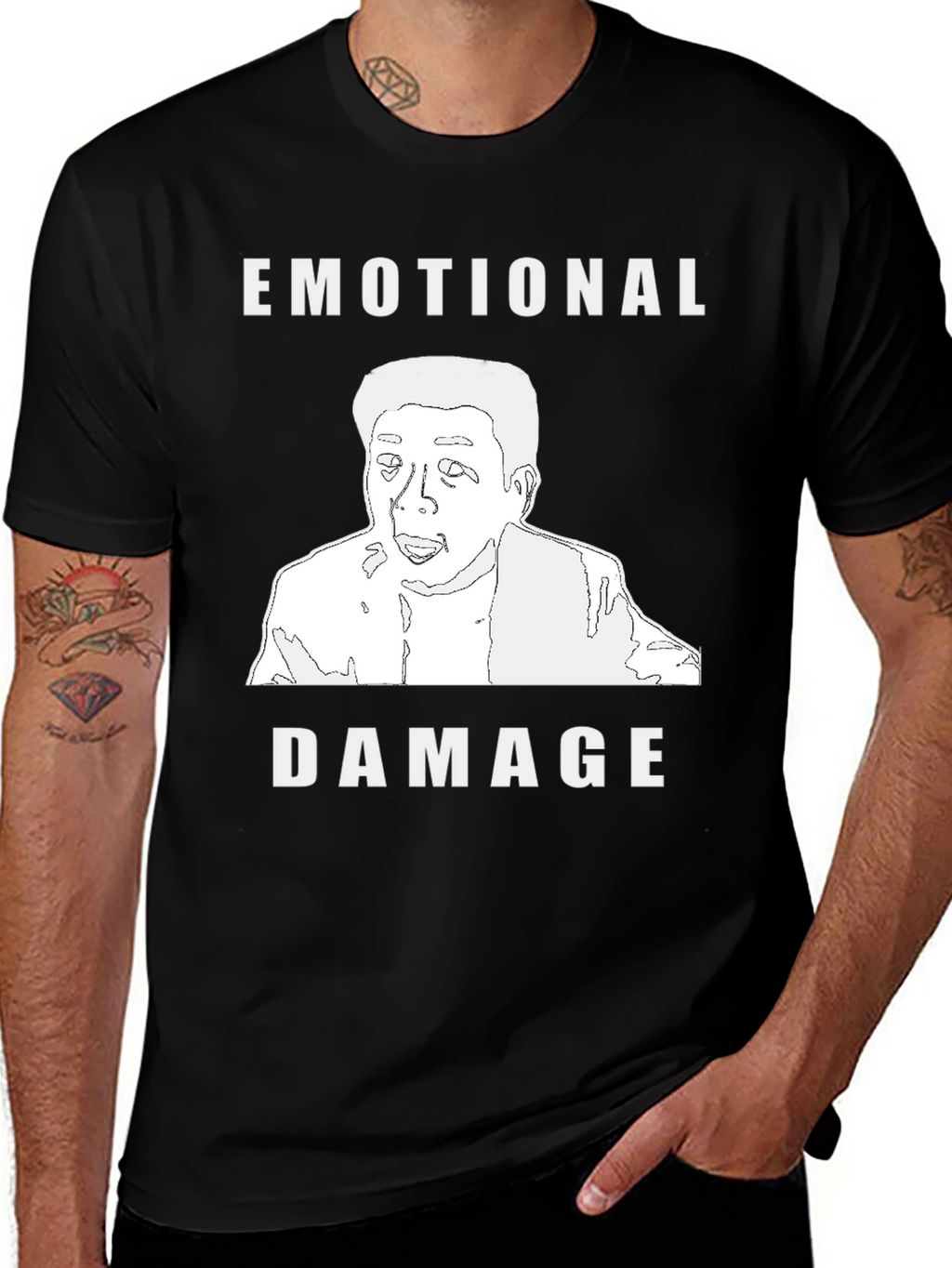 Emotional Damage Graphic T-Shirt - Black