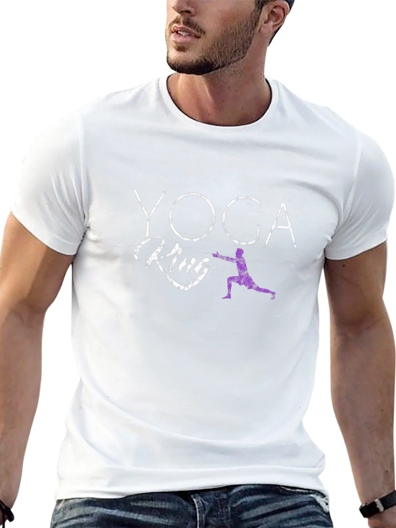 Yoga King Graphic Tee - Black Cotton T-Shirt