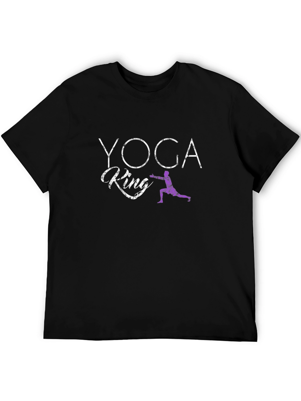 Yoga King Graphic Tee - Black Cotton T-Shirt