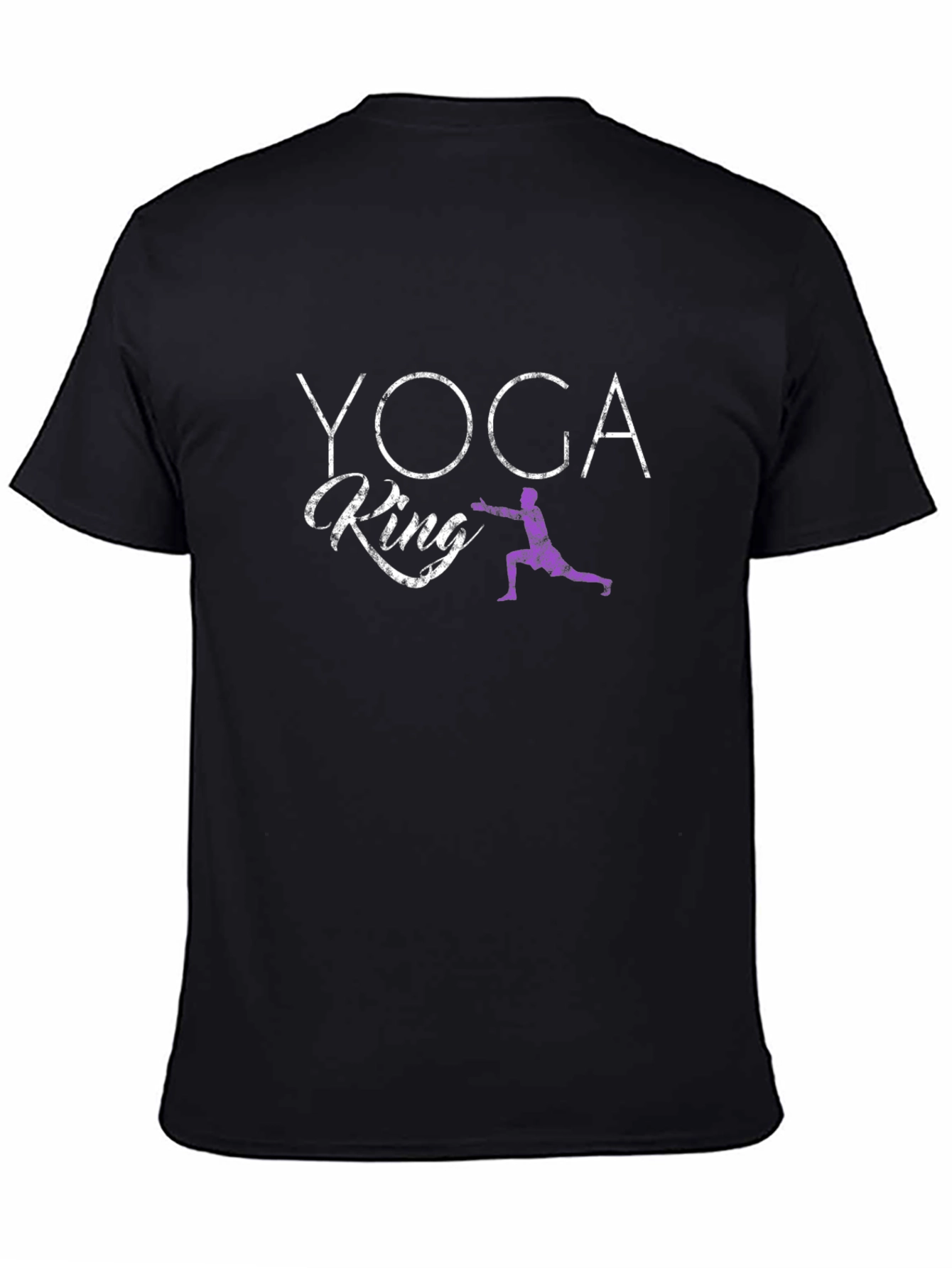 Yoga King Graphic Tee - Black Cotton T-Shirt