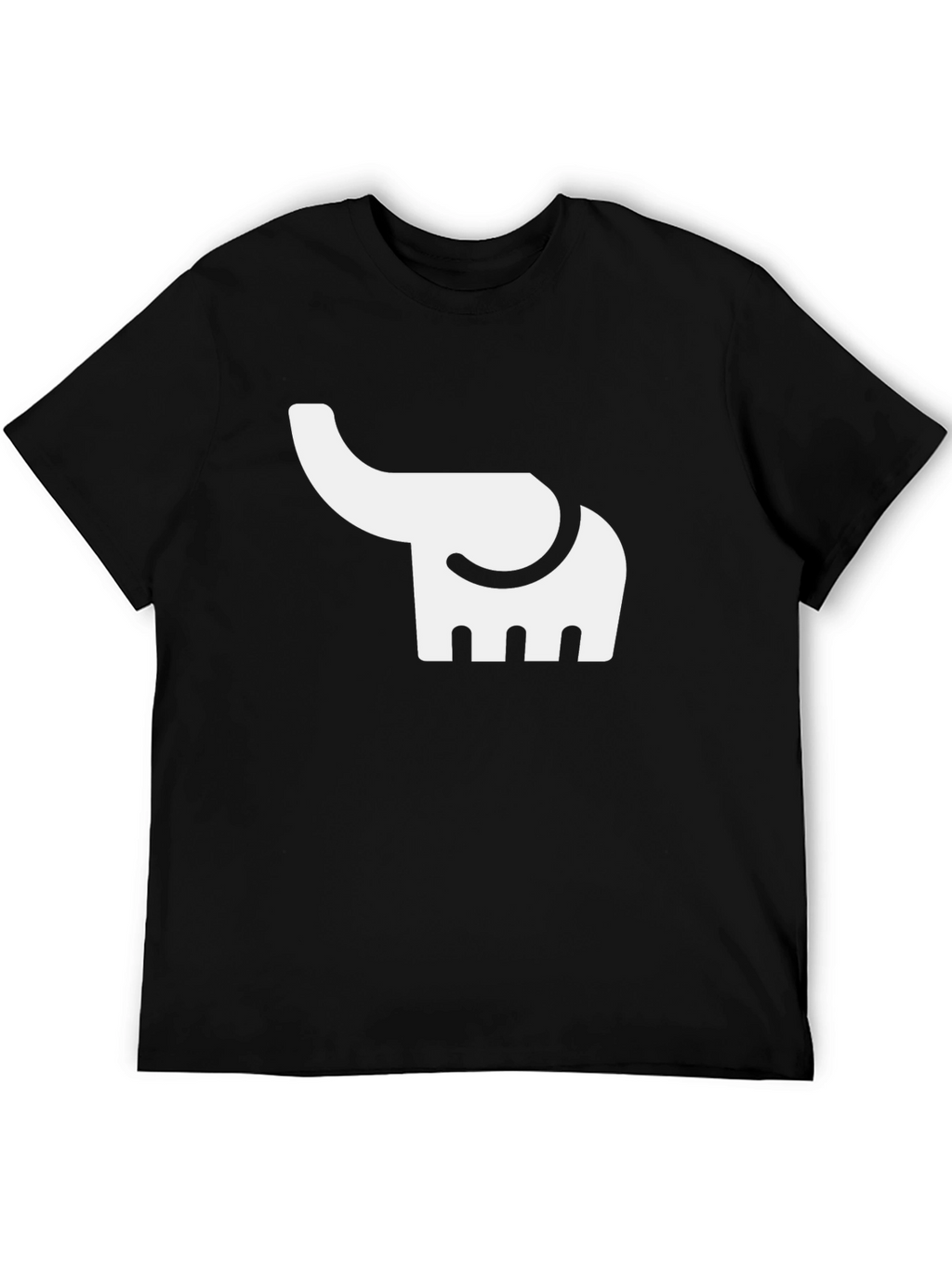 Elephant Graphic Tee - Black Cotton Casual