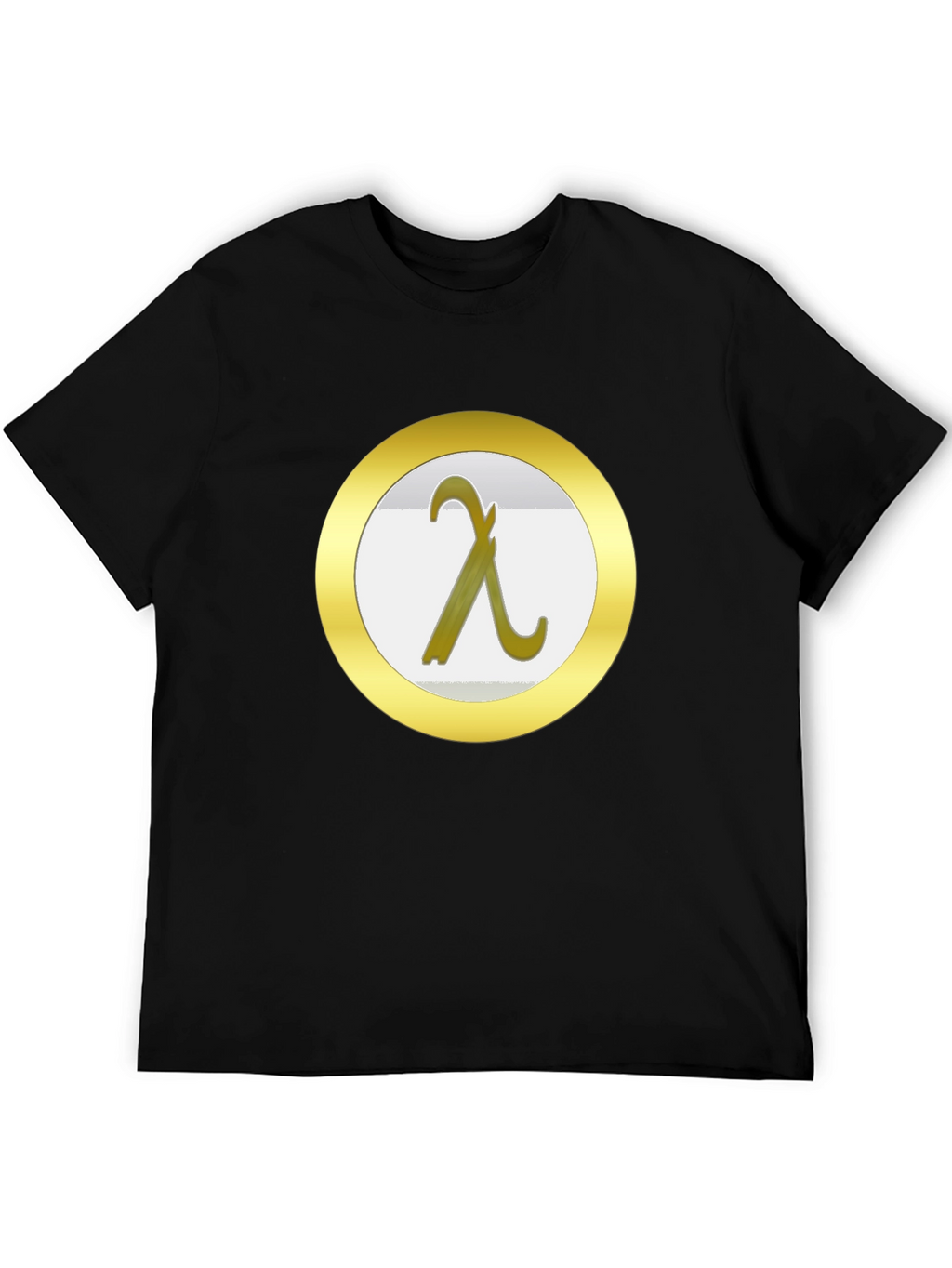 Lambda Symbol Graphic Tee - Black Cotton T-Shirt